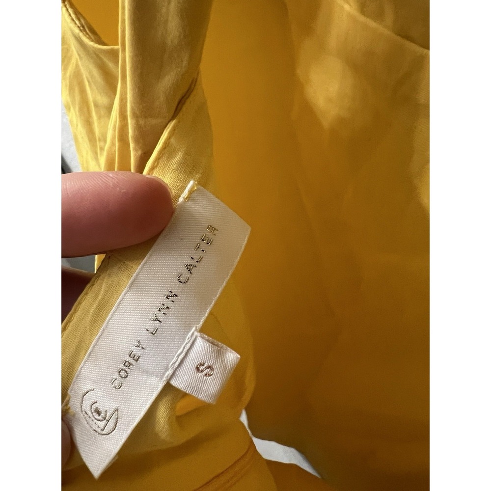 Anthropologie Corey Lynn Calter Yellow Cut-Out-Back Dress size S - Picture 3 of 6